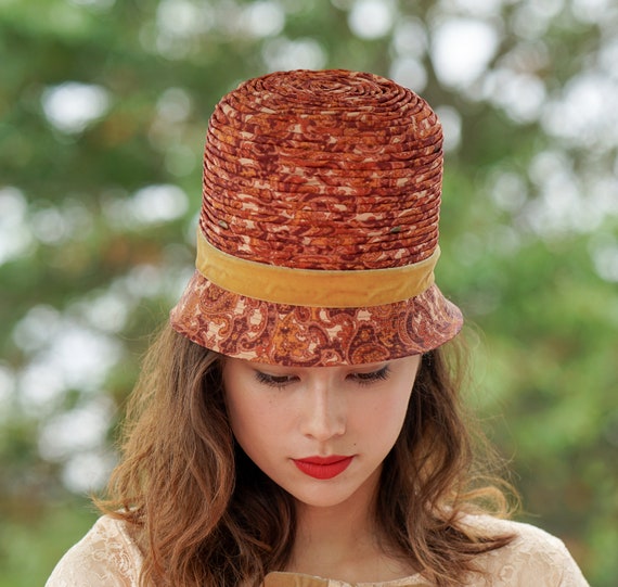 Vintage Bucket Hat, Cloche Hat, 1960s Hat, Vintag… - image 4
