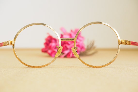 Vintage Eyeglasses Round 1960s Gold Tone Made In … - image 7