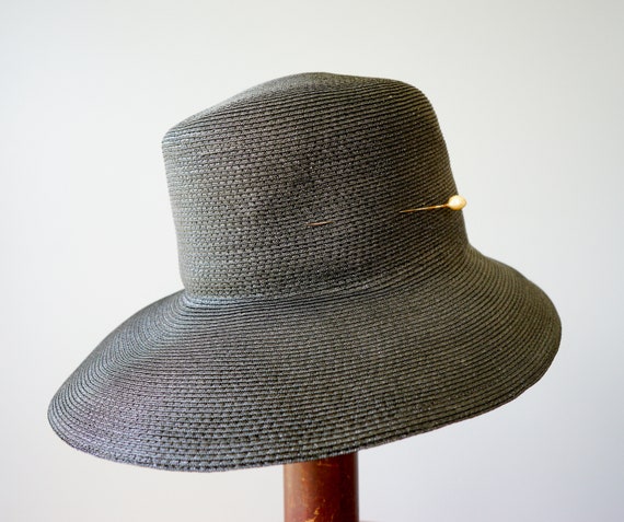 Vintage Straw Boater Hat, Floppy Hat, 1960s Hat, … - image 7