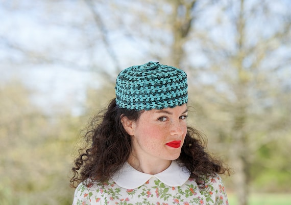 Vintage Sequin Pillbox Hat, Vintage Hat, 1950s Hat, Vintage  display picture 3