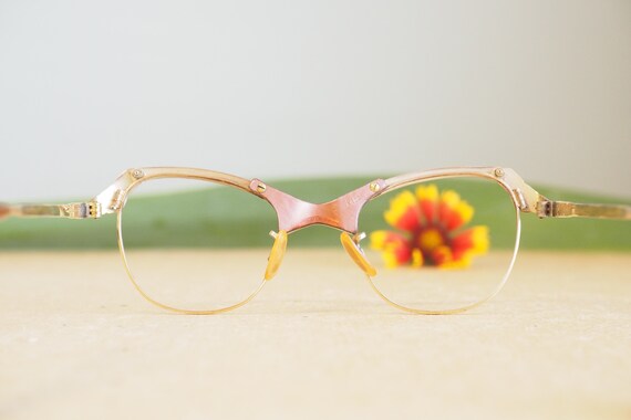 Vintage Eyeglasses Cat eye 1960's Cateye Made In … - image 8