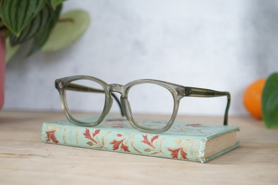 Vintage American Optical Eyeglasses 1970's Green … - image 4