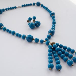 Vintage Plastic Bead Jewelry Set, Demi Parure, Vintage Jewelry, Vintage Jewelry Sets, 1950s Jewelry, Plastic Jewelry, Bead Necklace