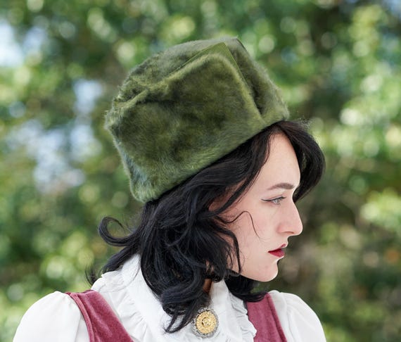 Vintage Fur Felt Pillbox Hat, Vintage Women Hat, … - image 2