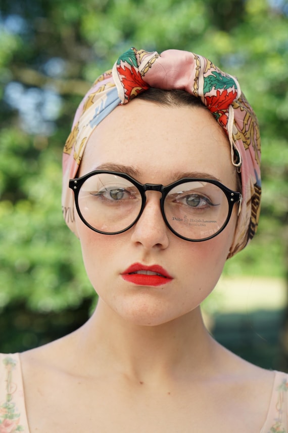 Vintage Eyeglasses 1980s glasses new Old Stock hipster frames Ebony Tone by POLO Ralph Lauren Made in Italy Etsy