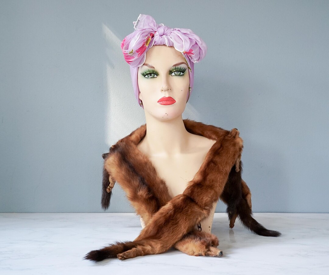1940s Long Haired Beaver Fur Stole