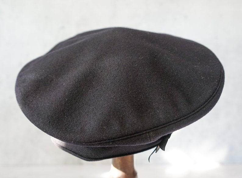 Vintage Wool Felt Beret Hat, 1940s-50s Hat, WWII US Military Beret Sailor Cap, Vintage Hat, Women Unisex Hat, Beret Tam Hat, Fall Winter Hat image 7