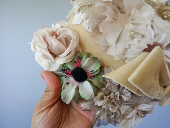 Vintage Floral Cloche Hat, Vintage Hat, 1950s-196… - image 8