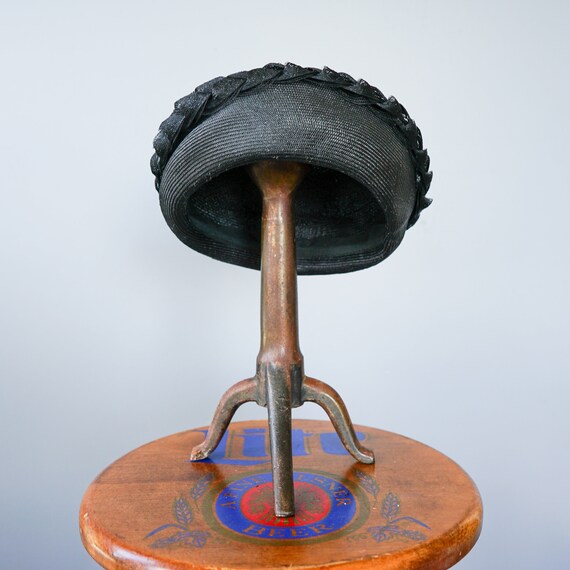 Vintage Straw Pillbox Hat, 1950s-60s Hat, Vintage… - image 5