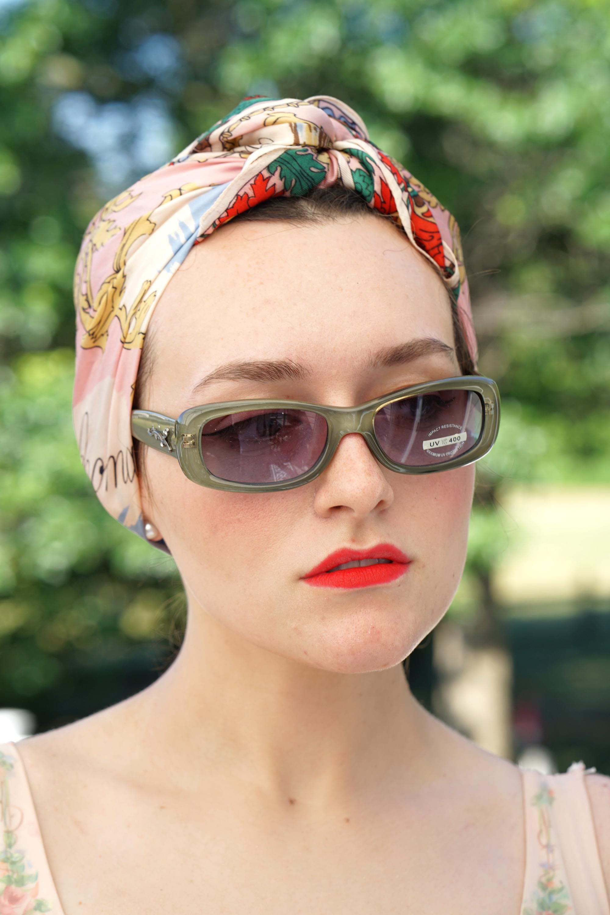 Vintage Sunglasses 1990s Multicolor Tone Rave Style New Old Stock