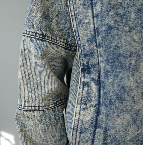 Vintage 1980s Denim Jeans Jacket Size L/ Vintage … - image 4