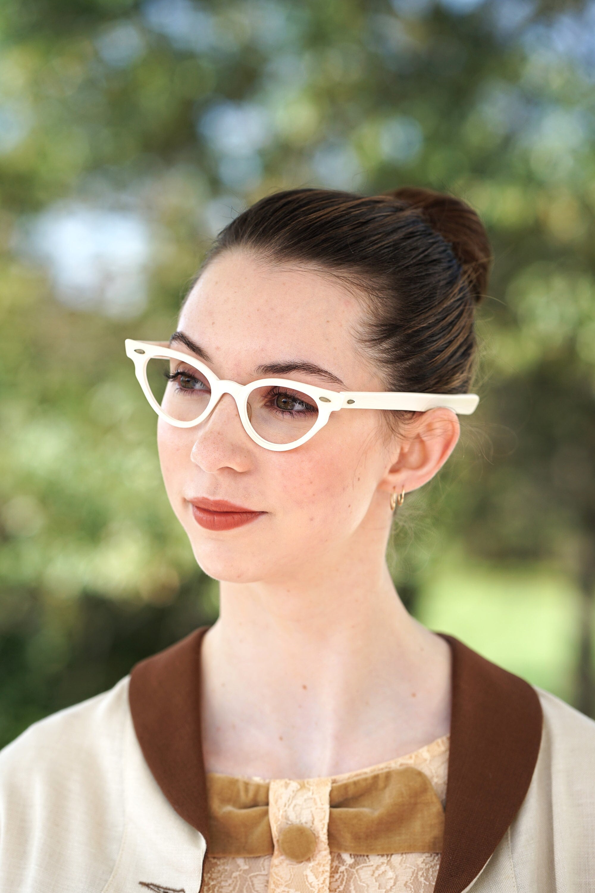 Vintage 1960s Cateye Eyeglasses France Brown Rockabilly Pin Up Retro Preppy Vintage Eyeglasses Cateye 1960 main image 3
