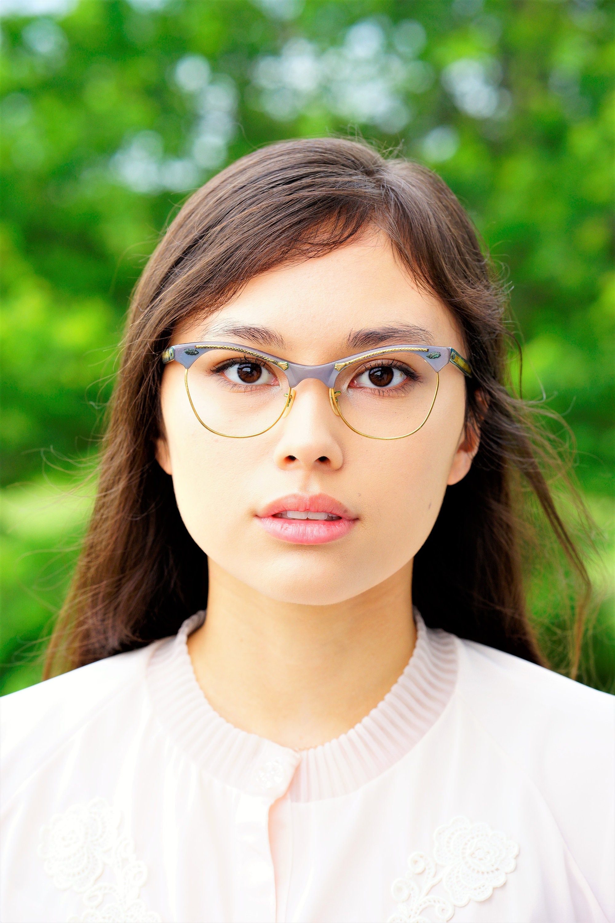 Vintage ガラス 灰皿 日比谷メガネ Hibiya OPTICIAN レア Vintage Cat Eye Glasses 1960's Cateye Made in USA Multicolor