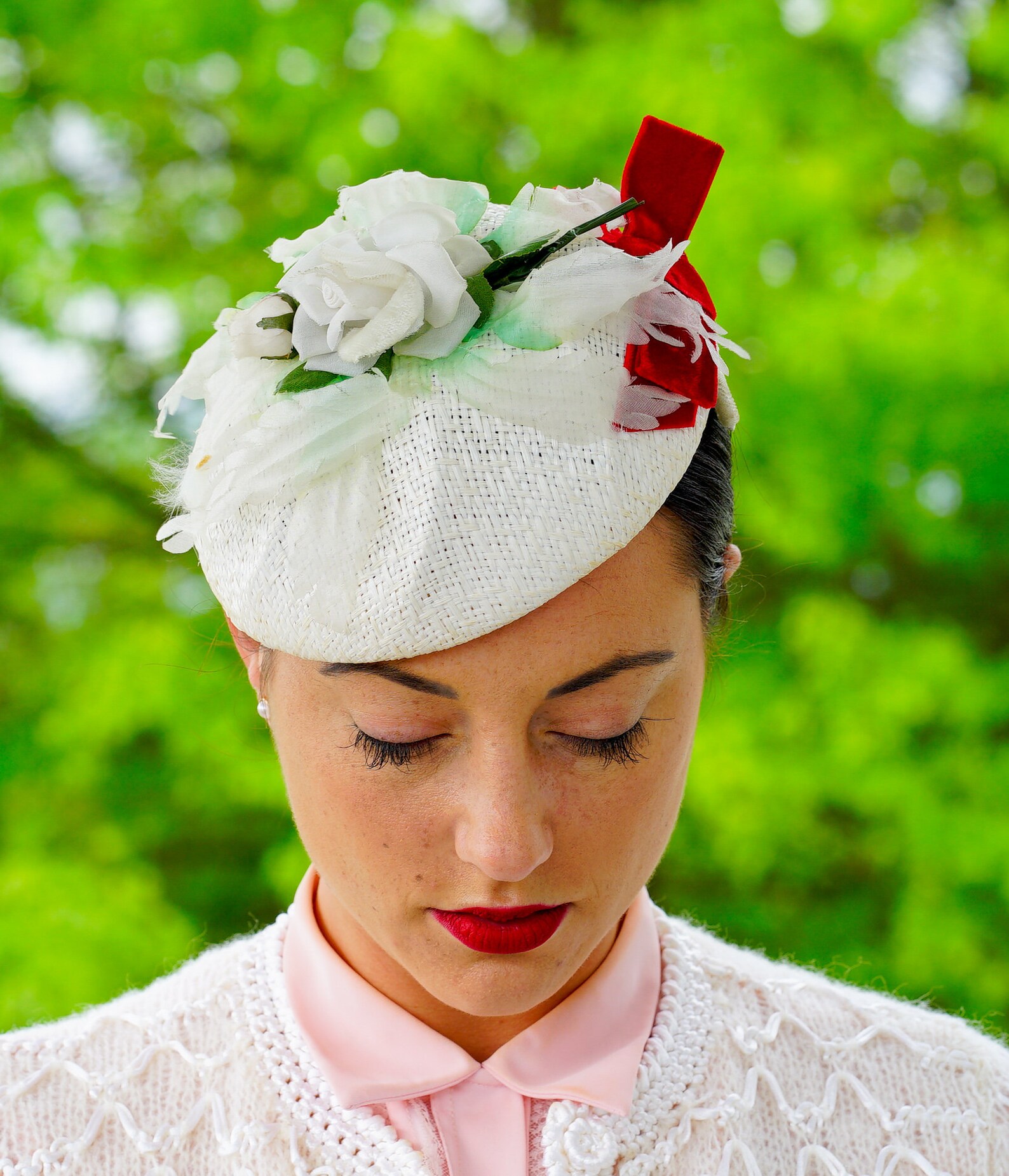 Vintage Floral Half Hat Juliet Cap Hat 1950s Hat Vintage Etsy