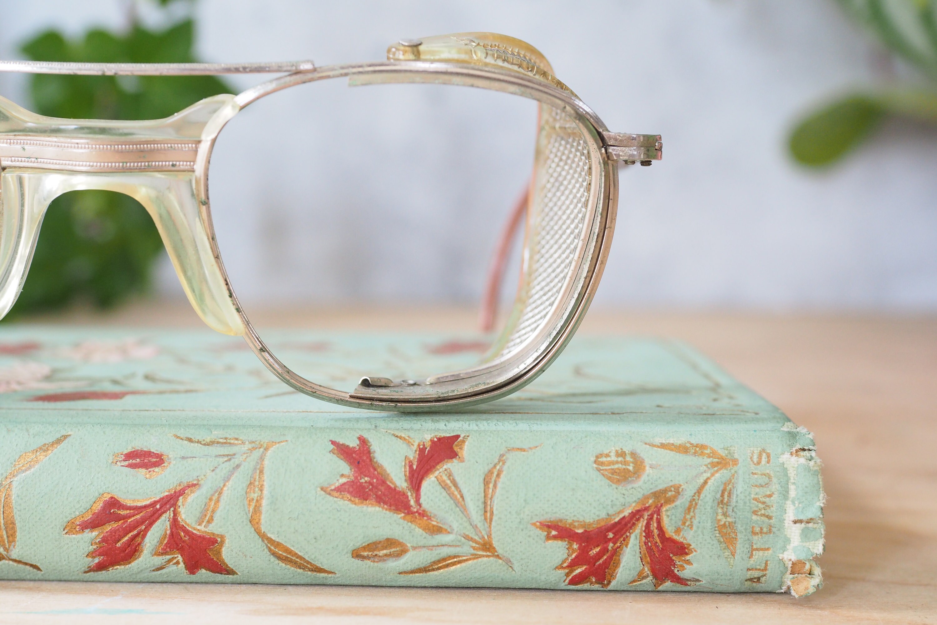 Vintage American Optical Safety Glasses 1960's Made in USA Side