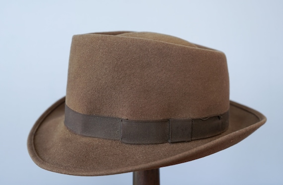 Vintage Wool Pork Pie Hat, Vintage Fedora Hat, 19… - image 6