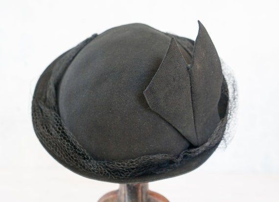 Vintage 1940s Wool Tilt Hat, 1940s Hat, Vintage H… - image 9