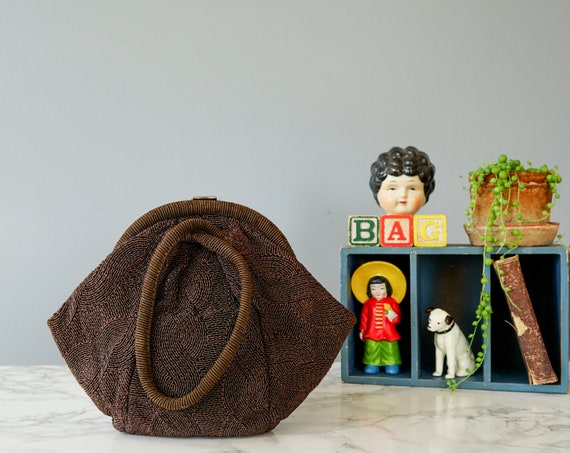 Vintage 1940s Corde Frame Purse/ 1940s-1950s Purse