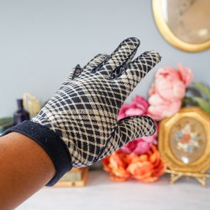 Vintage Plaid Ladies Gloves Small Teen/ 1950s-60s Gloves/ Evening Formal Gloves/ Wedding Gloves/ Vintage Accessory/ Preppy Ivy Gloves