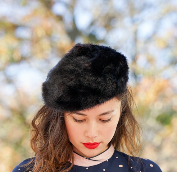 Vintage Fur Pillbox Hat, Cossack Hat, Vintage Hat… - image 4