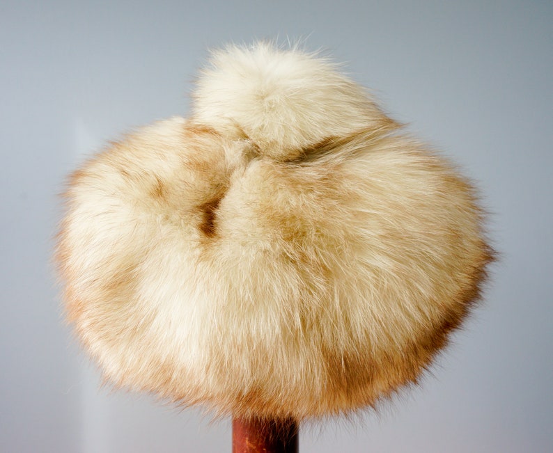 Vintage Fur Beret Hat, Vintage Tam Hat, 1950s-60s Hat, Vintage Hat, Vintage Mod Hat, Winter Hat, Cocktail Hat, Fur Hat, Vintage Millinery image 6