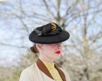 1940s Fur Tilt Hat - Etsy display picture 3