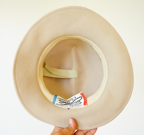 Vintage Wool Fedora Hat With Feather Mr 