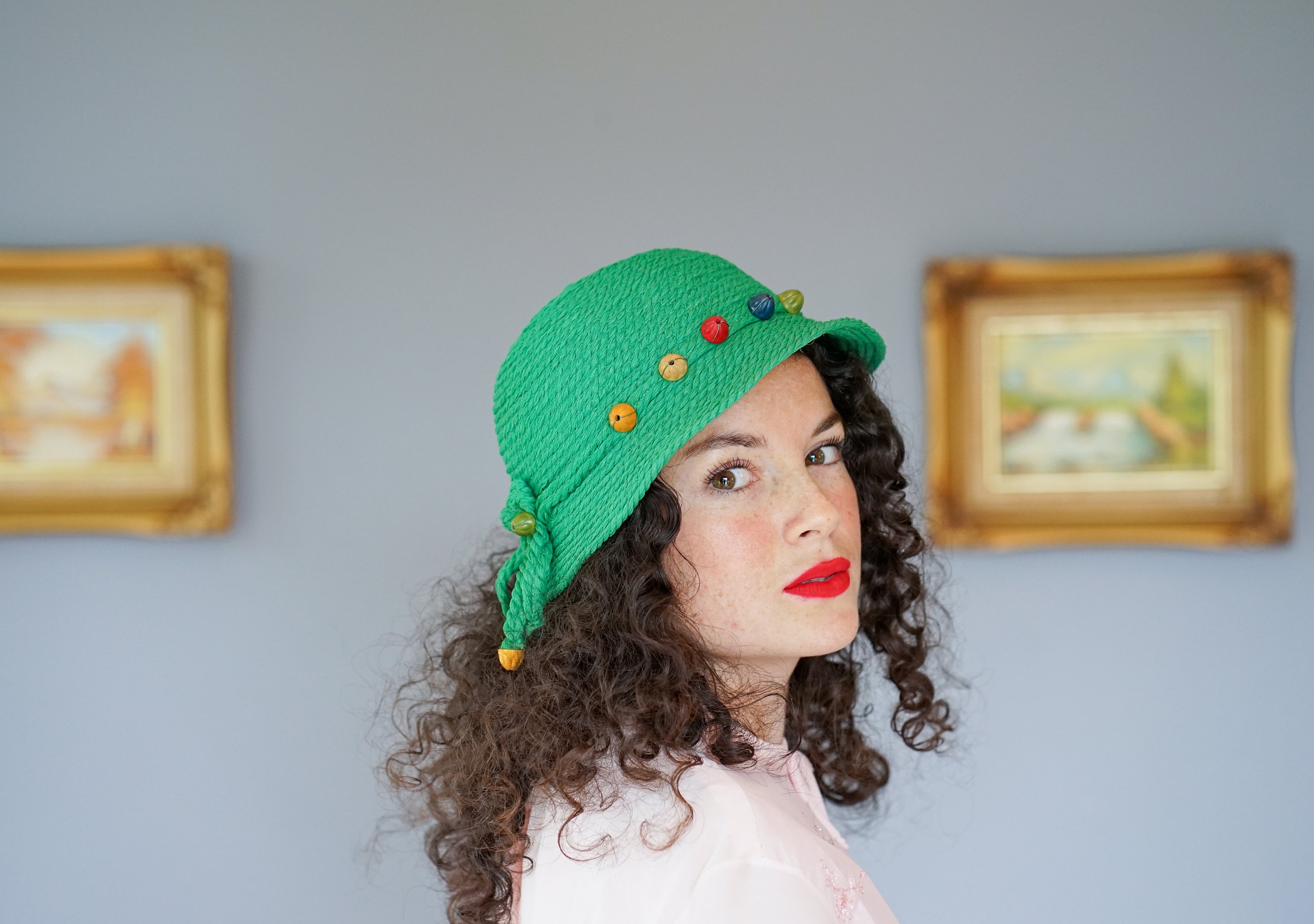 Vintage Everitt Spunwoven Hat, Vintage Knit Hat, Vintage Bucket Hat, 1940s-1950s Hat, Vintage Hat, Women Hat, Fall Winter Hat, MCM Hat