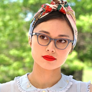 Óculos de grau vintage Cateye 1960&#39;s Cateye Fabricado nos EUA pela Artcraft Novo Estoque Antigo Tom azul Rockabilly