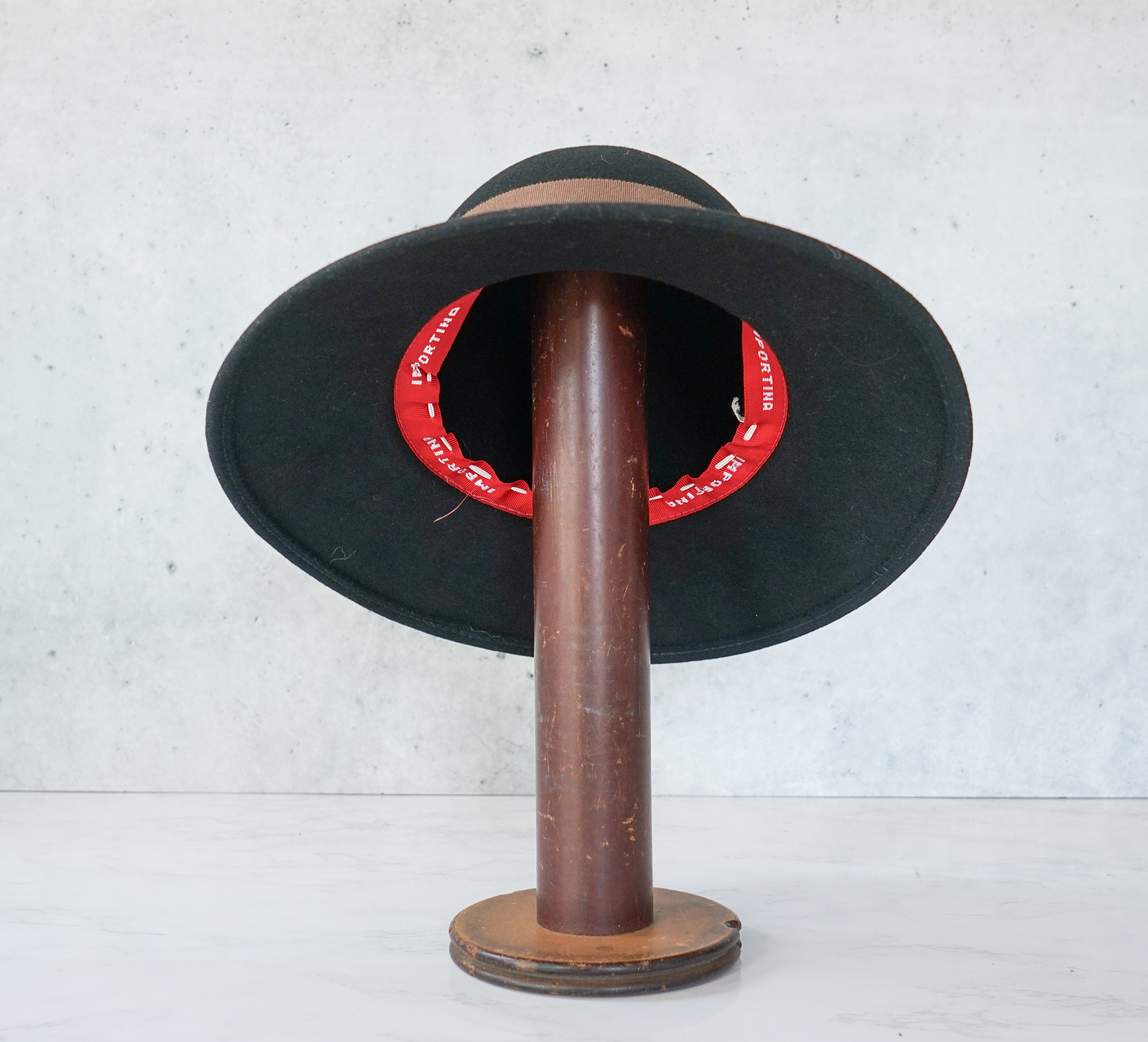 Cappello vintage in feltro di lana a tesa larga, cappello anni Cappello vintage in feltro di lana a tesa larga, cappello anni