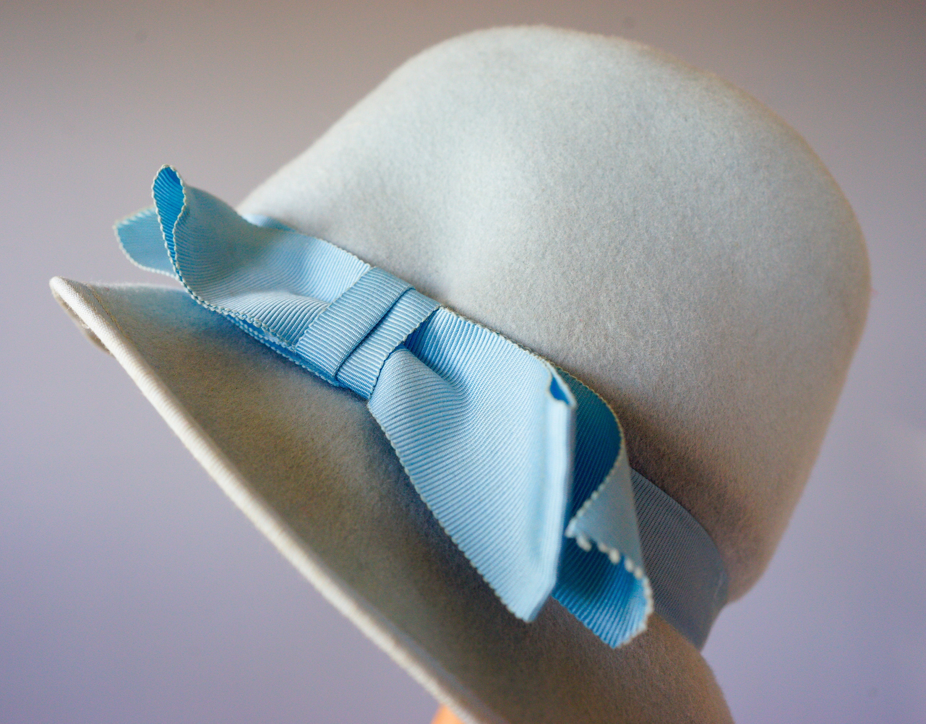 Vintage Wool Felt Cloche Hat Henry Pollak, Bucket Hat, 1960s 