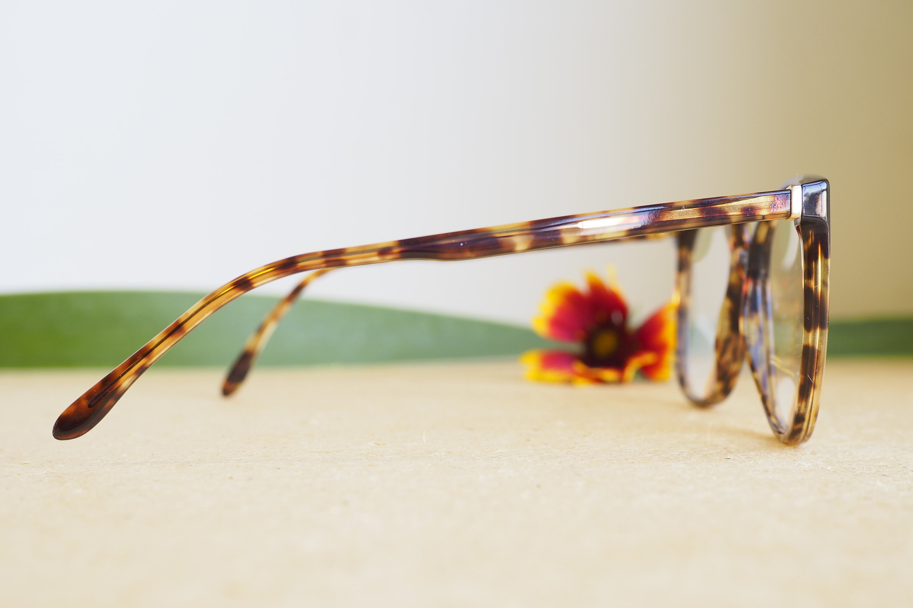 Vintage Rodenstock Eyeglasses, 1980s Brown Aviator Frames 