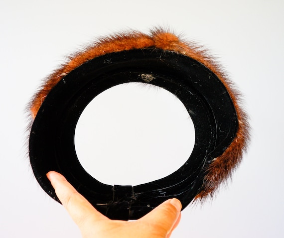 Vintage Fur Halo Headband Hat, Vintage Half Hat, … - image 5