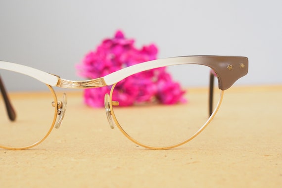 Vintage Eyeglass 1960s cateye glasses/New Old Sto… - image 3