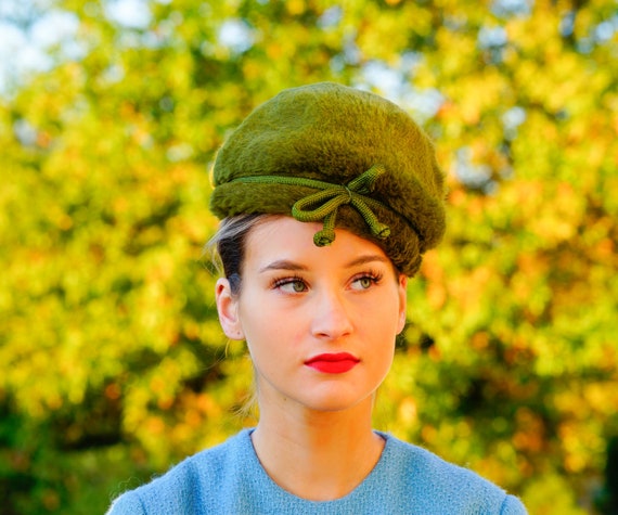 Vintage Faux Fur Bubble Hat, Cloche Hat, Vintage Hat, 1950s  display picture 1