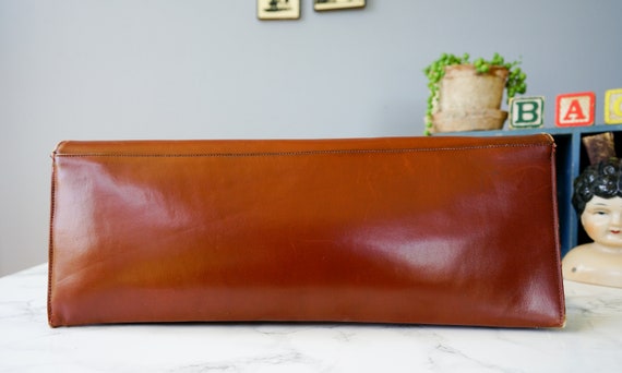 Vintage Lennox Leather Clutch/ 1940s-50s Purse/ E… - image 9