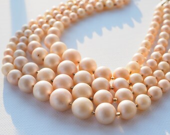 ネックレス・ペンダント VINTAGE HOLLYWOOD Bumpy Round Half Pearl Necklace BMR664 VINTAGE HOLLYWOOD】Bumpy Round Half Pearl Necklace