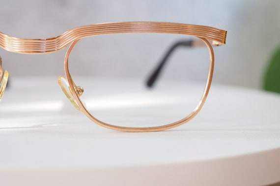 Vintage Eyeglasses 1970's Gold Tone New Old Stock… - image 2