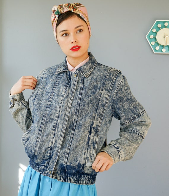 Vintage 1980s Denim Jeans Jacket Size L/ Vintage … - image 5