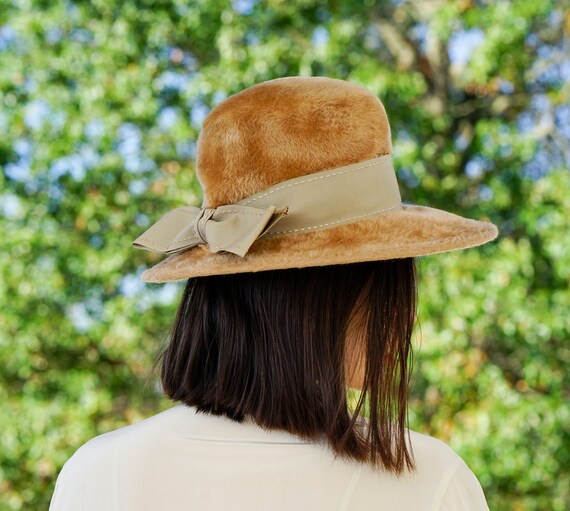 Vintage Fur Felt Hat, Brim Hat, 1960s Hat, Vintage Hat  display picture 1
