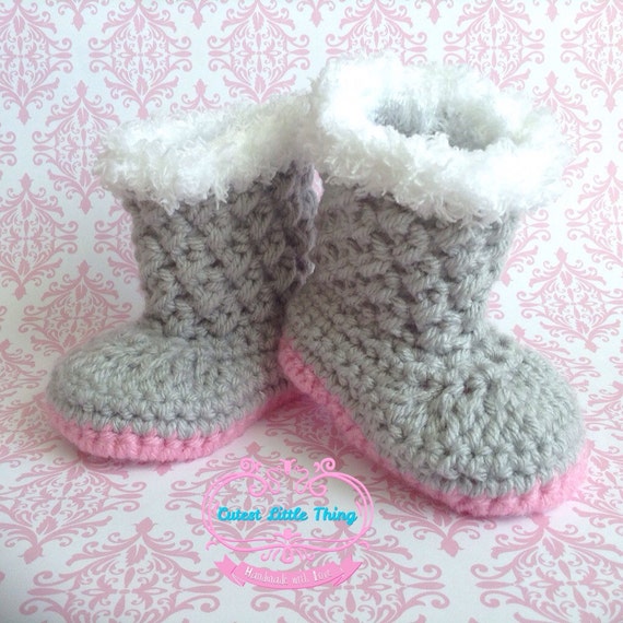 Items similar to Baby Girl Boots, Crochet Baby Girl Booties, Newborn