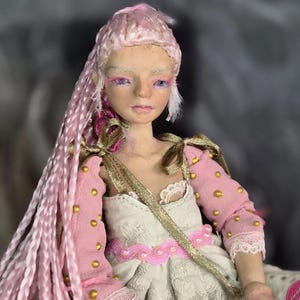 OOAK Art Doll Elory – Fusion Style 10&quot; Handmade Doll – Polymer Clay & Textile – BJD Look Collectible