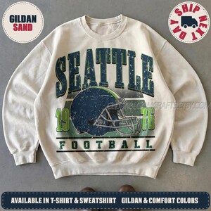 Seattle Football Vintage Sweatshirt, 90s Retro Graphic Tee, Game Day Oversized T-Shirt, Comfort Colors Shirt, Football Fan SSH14