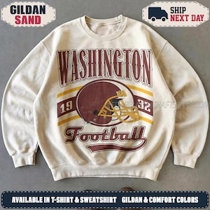 Washington Football Vintage Sweatshirt, 90s Retro Graphic Tee, Game Day Oversized T-Shirt, Comfort Colors Shirt, Football Fan WCMV40