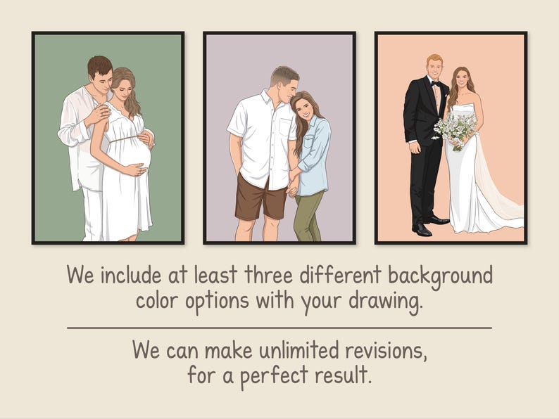 Custom Family Portrait Illustration Personalized Digital Drawing From custom-family-portrait-illustration-personalized-digital-drawing-from