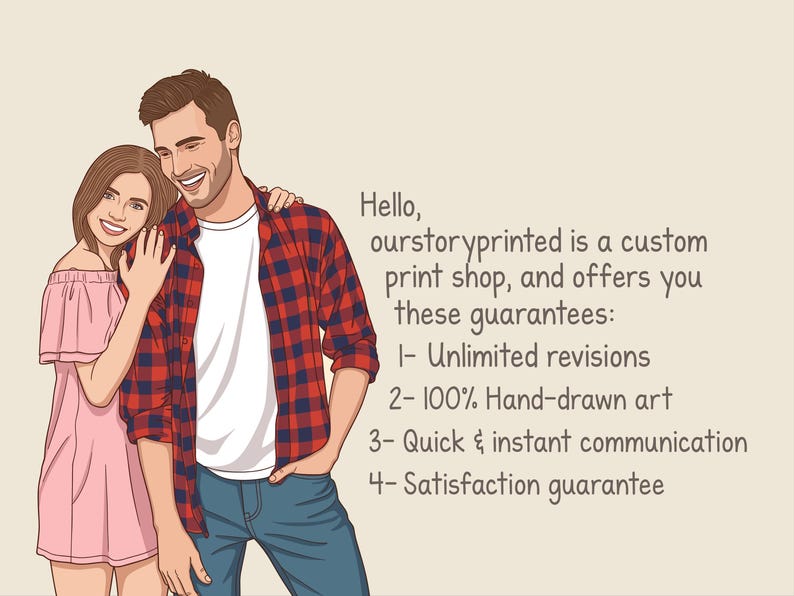 Custom Family Portrait Illustration Personalized Digital Drawing From custom-family-portrait-illustration-personalized-digital-drawing-from