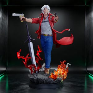 Dante - Statuette sculpture 3D Devil May Cry | Modèle d'impression 3D | Téléchargement numérique