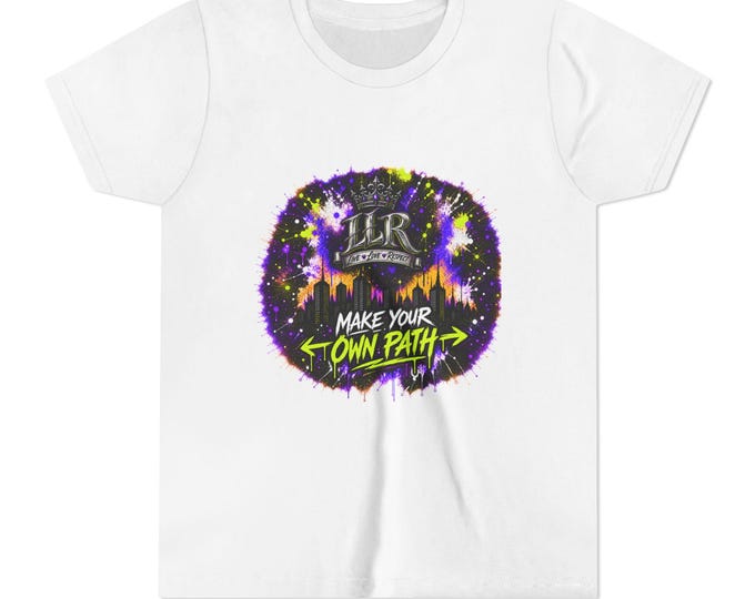 Make Your Own Path | Youth Graphic Tee | Colorful City Streetwear | Motivational Boys Shirt | LLR Apparel