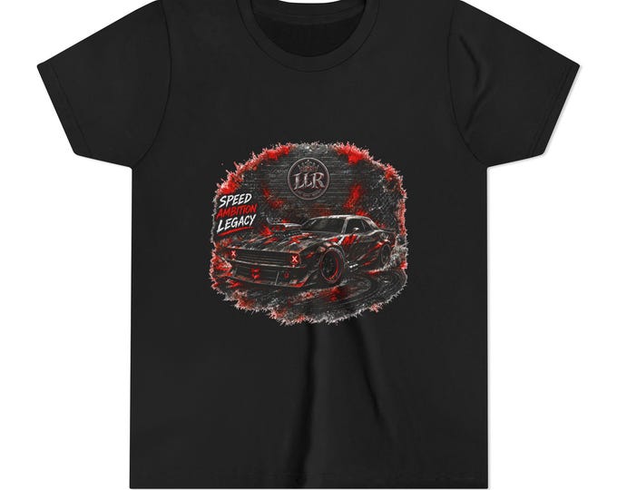 Speed, Ambition, Legacy | Youth Graphic Tee | Muscle Car Streetwear | Boys Racing Shirt | LLR Apparel