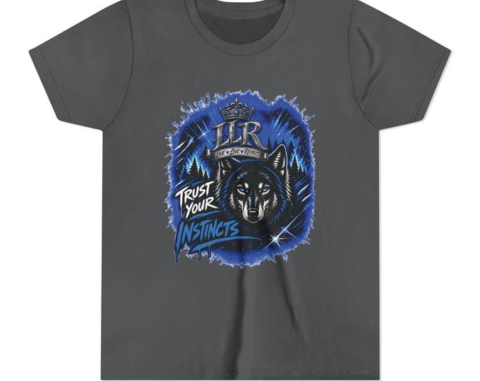 Trust Your Instincts | Youth Graphic Tee | Blue Wolf Streetwear | Motivational Boys Shirt | LLR Apparel